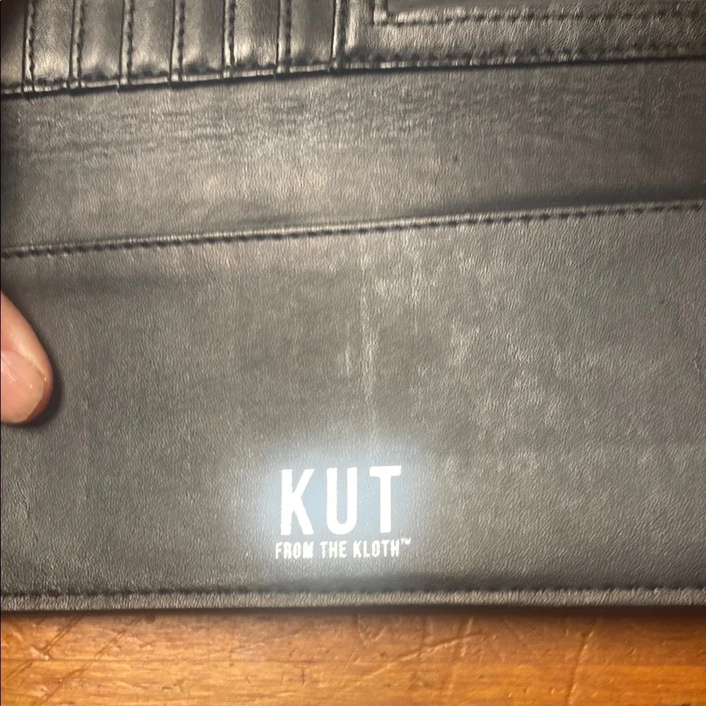 Kut from the Kloth Black and White Striped Wallet